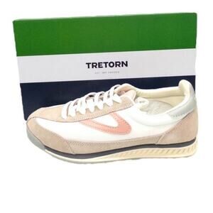 TRETORN Women's Rawlins  Lace-Up Sneakers Blush Pink White Size 6 6.5 or 9